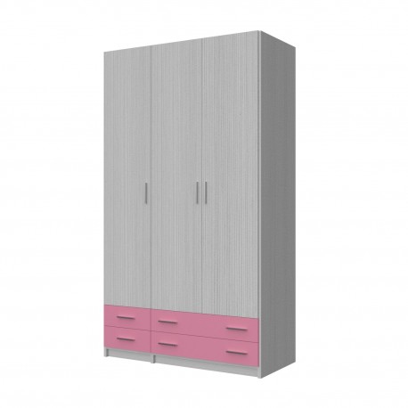3-PLY WARDROBE WITH 4 DRAWERS