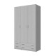 3-PLY WARDROBE WITH 4 DRAWERS