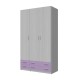 3-PLY WARDROBE WITH 4 DRAWERS