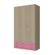 3-PLY WARDROBE WITH 4 DRAWERS