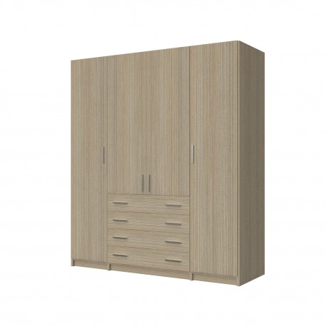 4-PLY WARDROBE WITH 4 DRAWERS