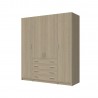 4-PLY WARDROBE WITH 4 DRAWERS