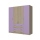 4-PLY WARDROBE WITH 4 DRAWERS