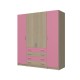 4-PLY WARDROBE WITH 4 DRAWERS
