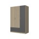 3-PLY WARDROBE WITH 2 DRAWERS