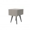 BEDSIDE TABLE "MINIMAL" WITH WOODEN LEGS