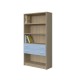 BOOKCASE OF 4 SHELVES AND DRAWERS