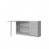 CORNER DESK WITH BOOKCASE AND DRAWERS
