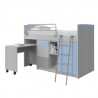 "MAGIC" BUNK BED WITH STORAGE SPACES AND DESKTOP ON WHEELS