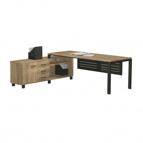 SENSO CORNER DESKTOP WITH CABINET